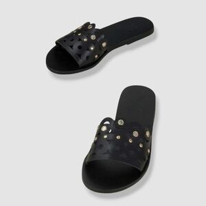 Ancient Greek Sandals Maistro Mirrors Black Sandal Size 39